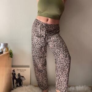 90s vintage brown black loose fit pant fairy boho whimsy | size S/M